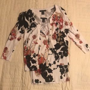 WHBM bedazzled tank and cardigan set